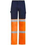 Hi Vis Taped Drill Pants - ORANGE NAVY