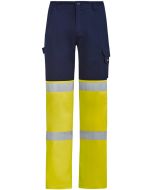 Hi Vis Taped Drill Pants - YELLOW NAVY