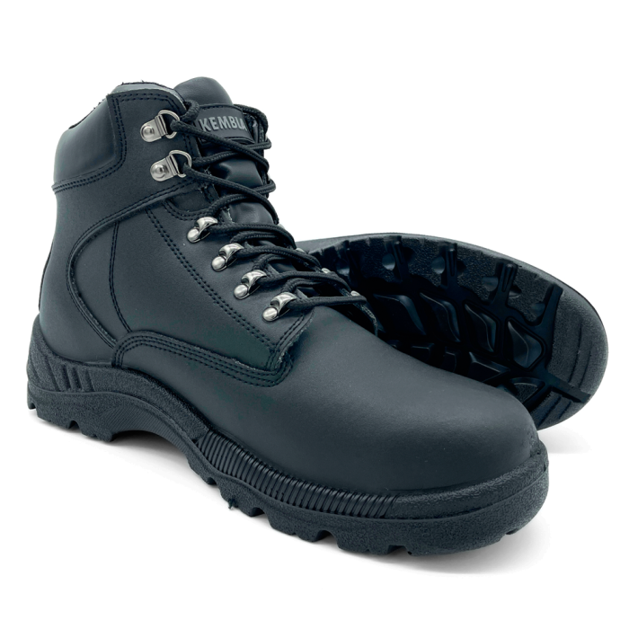 Lace Up Safety Boots - BLACK