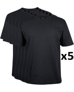 Unisex Tee Shirt - BLACK - 5 Pack