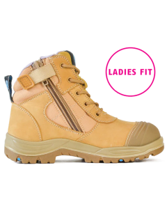 Bata Dakota Ladies Side Zipper Boots - WHEAT