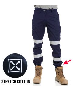 CUFFED Taped Cargo Pants - NAVY