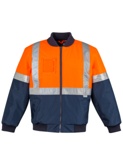 Taped Flying Jacket - ORANGE NAVY