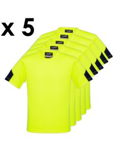 Hi Vis Tee Shirt - YELLOW (5 PACK)