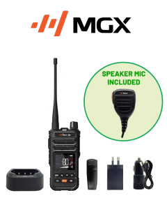 MGX H5 CB Radio - 5W Waterproof UHF/LMR Hybrid Radio with Speaker Mic Bundle