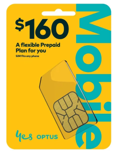 Optus $160 Prepaid SIM Starter Kit (Six Month SIM)
