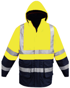 Hi Vis All Weather (Racing) Jacket - YELLOW NAVY