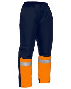 Bisley Taped Hi Vis Freezer Pants - ORANGE/NAVY