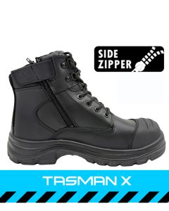 TASMAN X Side Zipper Safety Boots - BLACK
