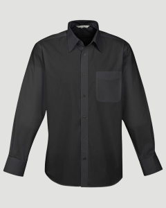 Mens Business Shirt L/S - BLACK