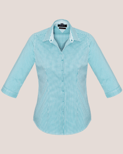 Ladies 3/4 Sleeve Shirt - EDEN GREEN