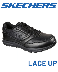 Skechers Mens Slip Resistant Shoes - Lace-Up
