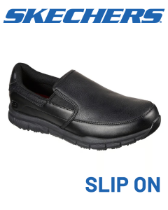 Skechers Mens Slip Resistant Shoes - Slip-On