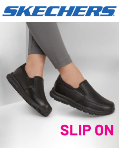 Skechers Ladies Slip Resistant Shoes - Slip-On