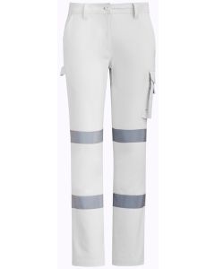 Ladies Taped Drill Pants - WHITE