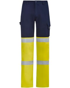 Hi Vis Taped Drill Pants - YELLOW NAVY